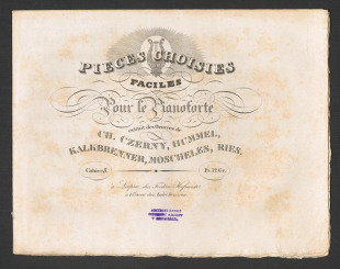 Pieces Choisies Faciles pour le Pianoforte