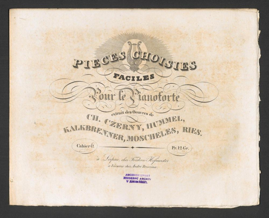 Pieces Choisies Faciles pour le Pianoforte