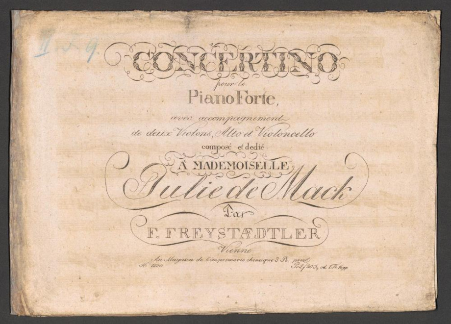 Concertino. Dedié a Mademoiselle julie de Mack