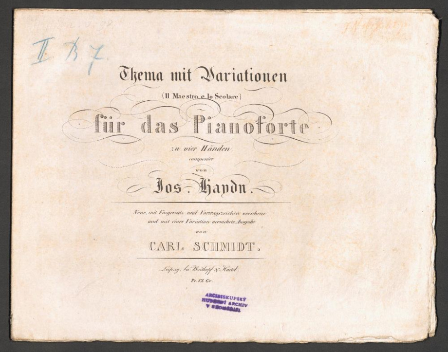 Thema mit variationen [Il Maestro e lo Scolare]
