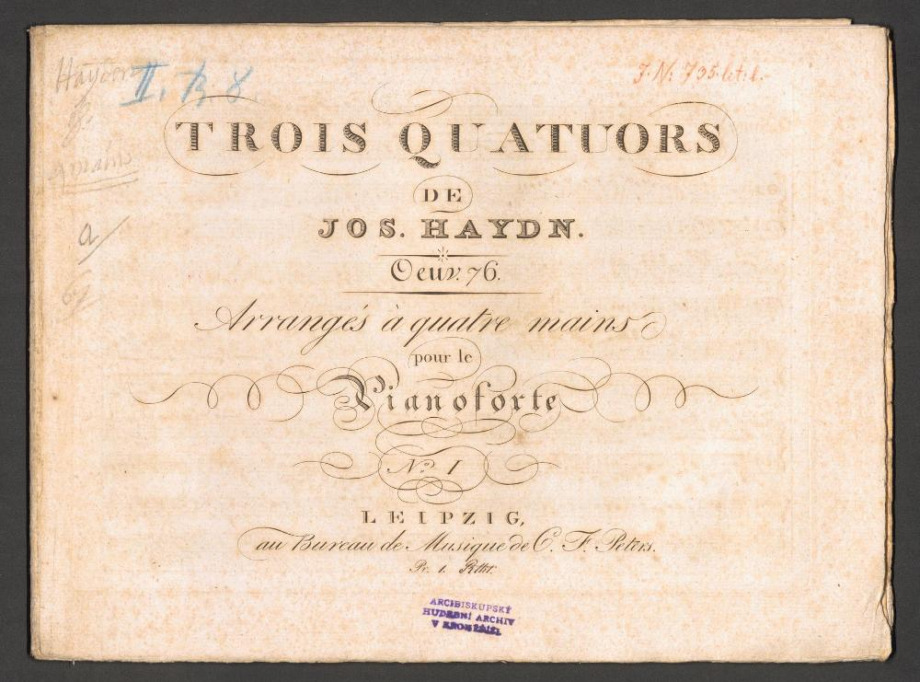 Trois quatuors No. I. op. 76