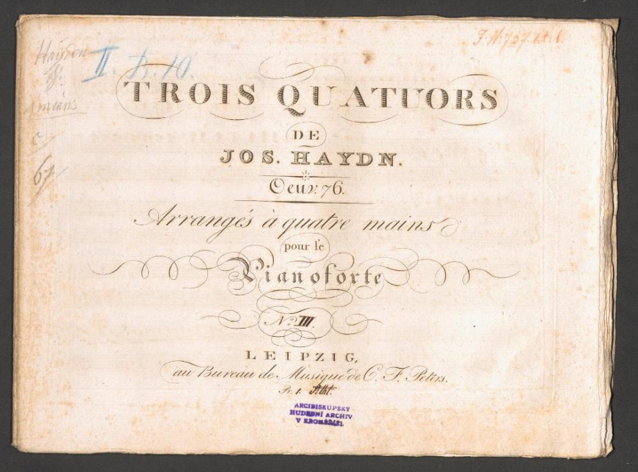 Trois quatuors No. III. op. 76