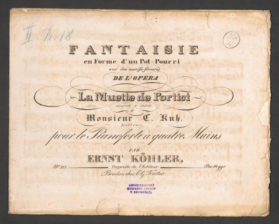 Fantaisie de l'Opera "La Muette de Portici"