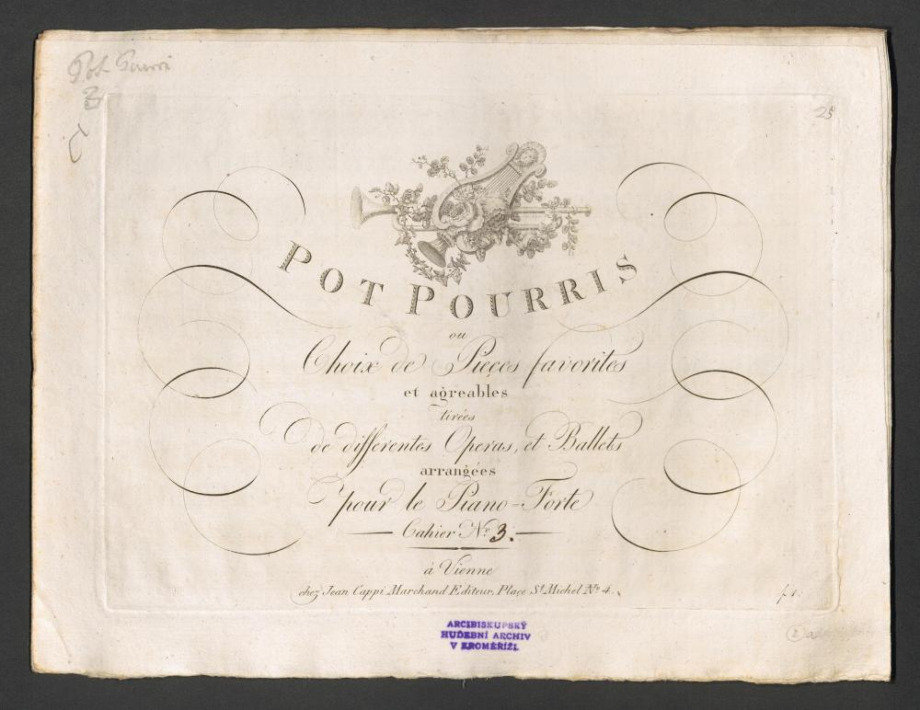 Pot pourris ou Choix de Pièces favorites et agréables tirées de differentes Operas, et Ballets