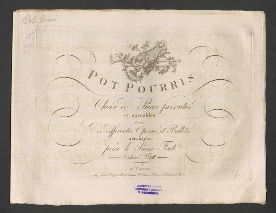 Pot pourris ou Choix de Pièces favorites et agréables tirées de differentes Operas, et Ballets