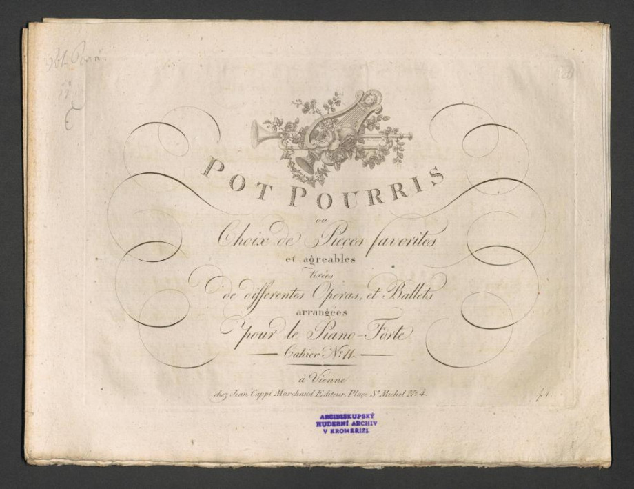 Pot pourris ou Choix de Pièces favorites et agréables tirées de differentes Operas, et Ballets