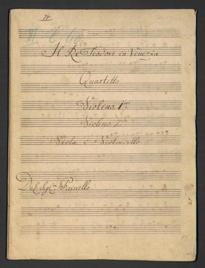 Quartetto: Il Re Teodoro in Venezia