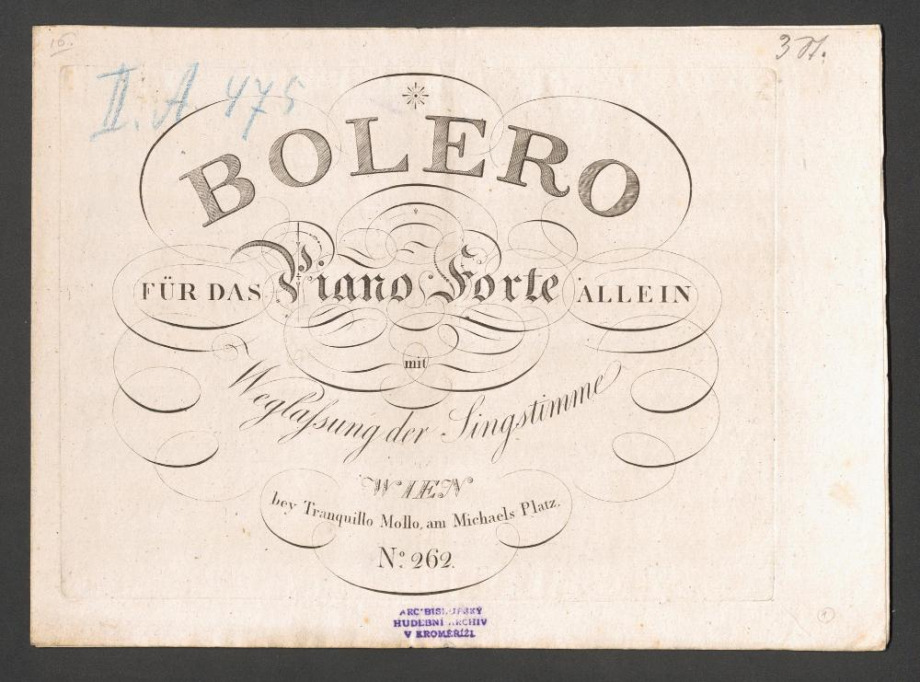 Bolero für das Piano Forte