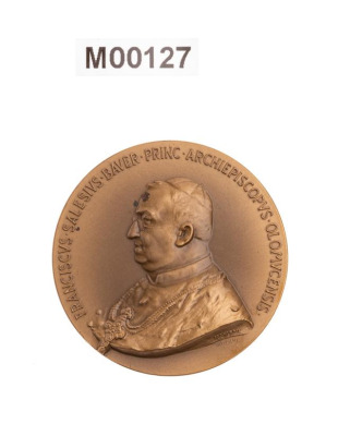 Intronisační medaile olom.arcibiskupa Dr.F.S.Bauera