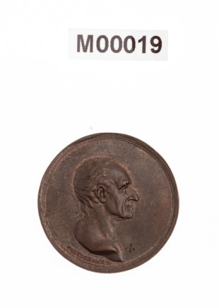 Medaile na úmrtí švýcarského buditele J.J.Bodmera