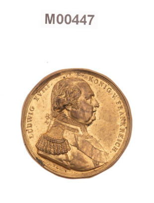 Medaile na Ludvíka XVlll. franc. Krále 1814 - 1824