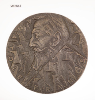 Medailon "Anatole France" jednostranný