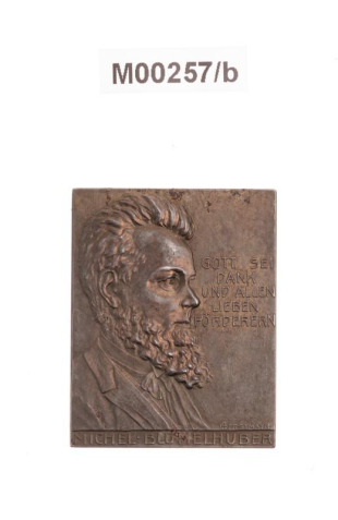 Plaketa na otevření atelieru pro rytinu do oceli ve Štýrsku