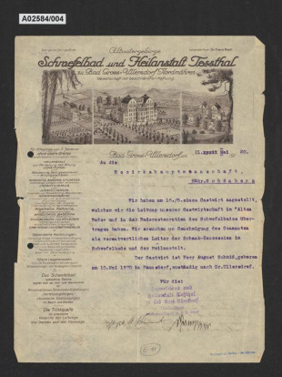 Sanatorium "Heilanstalt Tesstal", Velké Losiny
