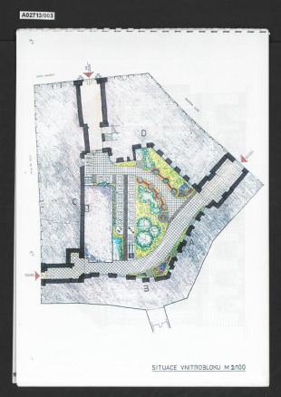 Studie řešení fasád a vnitrobloku Salmova paláce, Olomouc, Horní náměstí 1