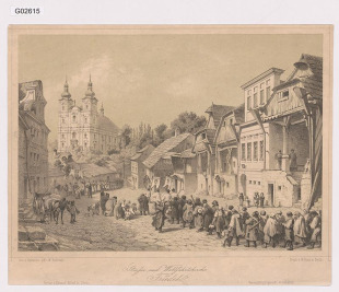Ulice a poutní kostel ve Frýdku