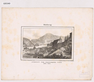 Salzburg, Aussicht vom Nonnberger Wege gegen Osten