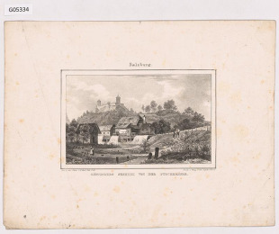 Salzburg, Mönchsberg gesehen von der Pulvermühle