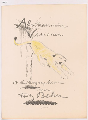 Titulní list k cyklu "Afrikanische Visionen von Fritz Behn"