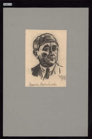 Portrét Maurice Maeterlincka (kresba ke grafickému listu)