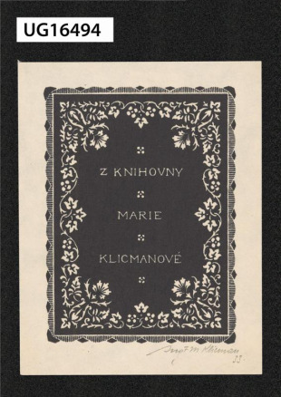 Z knihovny Marie Klicmanové