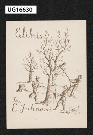 Exlibris Dr. E. Jahnová