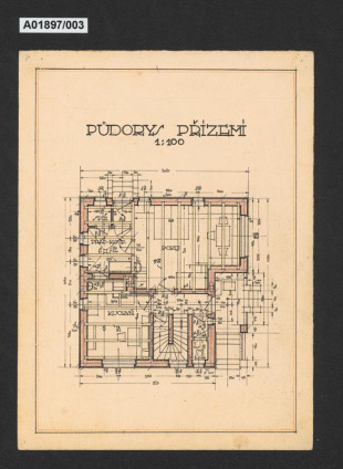 Návrh na rodinný dům v Uhřiněvsi, školní práce z pražské techniky