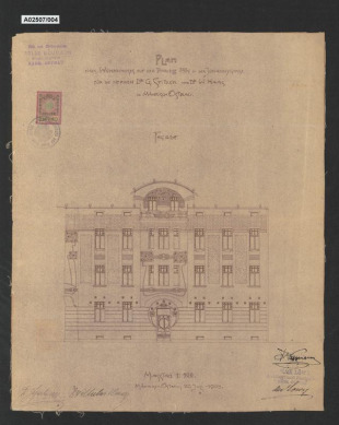 Obytný dům pro pány G. Spitzera a W. Haase, Moravská Ostrava, ul. Na Hradbách 1257/12