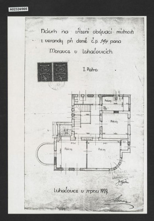 Návrh vily Josefa Nešvery, Luhačovice
