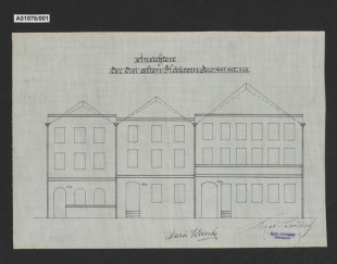 Průčelí domů, Olomouc, čp. 441 - 443