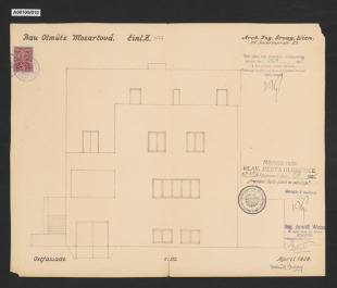 Obytný dům Gertrudy Groagové, Olomouc-Nová Ulice, č.p. 454 (Mozartova 454/36)