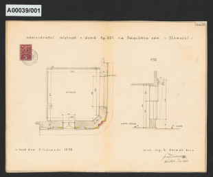 Úprava obchodu v domě č. p. 621, Olomouc (Palackého 621/1)