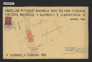 Rodinný dům Vincence Wesselse, Olomouc-Hodolany, č.p. 516