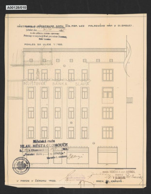 Přestavba banky Slavia, Olomouc, nám. Národních hrdinů č.p. 622 (č.o. 4)