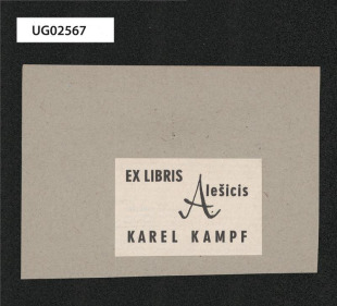 Ex libris Alešicis - Karel Kampf