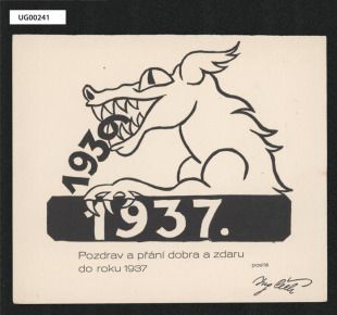 Pozdrav... 1937... Ing. Čech