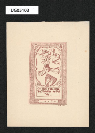 Ars et / vita / Ze kněh pana Alexand / ra Brandeise na Suk- / dole (ex libris)