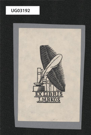 Ex libris J. Mrkos