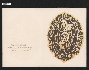 Radostné vánoce pokoj a klid v novém roce přeje [V. Kupa], dvojlist