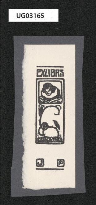 Ex libris J P (J. Polák)