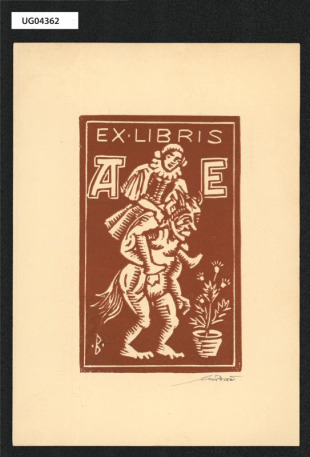 Ex libris A E (Ehleman)