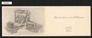 Novoročenka knihkupect. F. Topiče na r. 1948