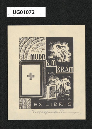 Ex libis MUDR K.M. Šrám