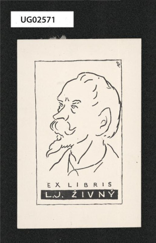 Ex libris L. J. Živný