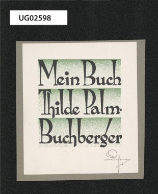 Mein Büch / Thilde Palm - / Büchberger