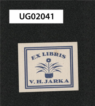 Ex libris V. H. Jarka