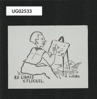 Ex libris V. Fliegel