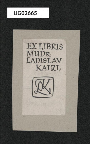 Ex libris MUDr. Ladislav Kaizl