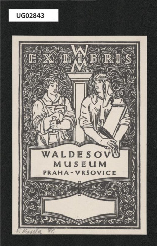 Ex libris Waldesovo museum Praha - Vršovice