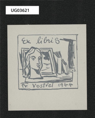 Ex libris F. Vostřel 1944
